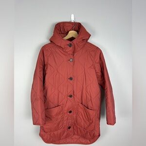 OLD NAVY Quilted Lightweight Puffer Jacket Brick Red Size XS Spring Oversized